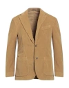 Lardini Man Blazer Camel Size 40 Cotton, Elastane In Beige