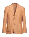 Lardini Man Blazer Camel Size 42 Wool, Tencel In Beige