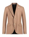 Lardini Man Blazer Camel Size 46 Cashmere In Beige