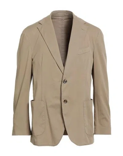 Lardini Man Blazer Camel Size 46 Cotton, Elastane In Brown