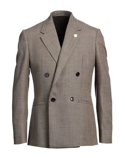 Lardini Man Blazer Camel Size 48 Wool In Beige