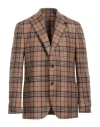Lardini Man Blazer Camel Size L Wool In Beige