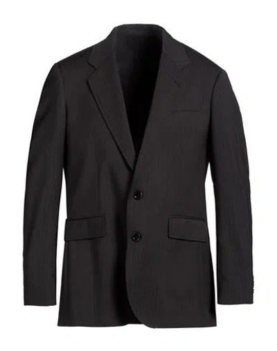 Lardini Man Blazer Charcoal Size 42 Wool In Brown