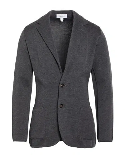 Lardini Man Blazer Charcoal Size M Wool In Gray