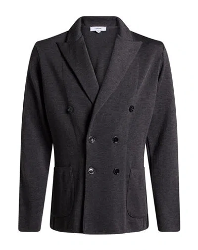 Lardini Man Blazer Charcoal Size Xl Virgin Wool In Gray