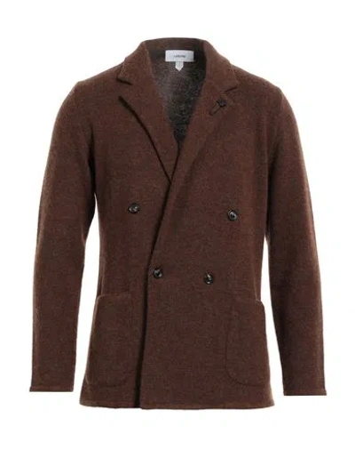 Lardini Man Blazer Cocoa Size M Wool, Alpaca Wool, Nylon In Brown