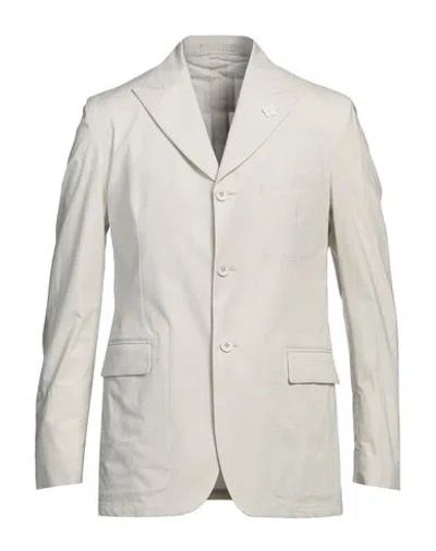 Lardini Man Blazer Cream Size 42 Cotton, Elastane In White
