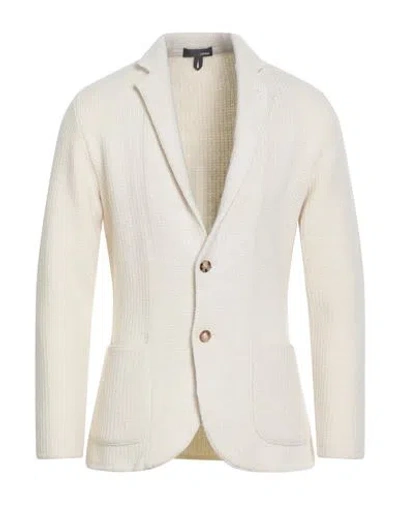 Lardini Man Blazer Cream Size M Cashmere In White