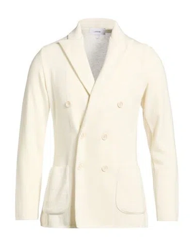 Lardini Man Blazer Cream Size S Virgin Wool In White