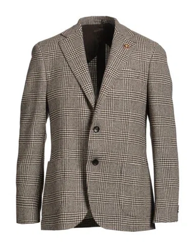 Lardini Man Blazer Dark Brown Size 44 Virgin Wool