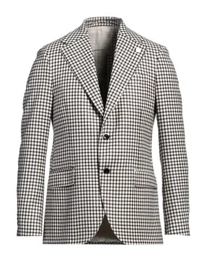 Lardini Man Blazer Dark Brown Size 44 Wool