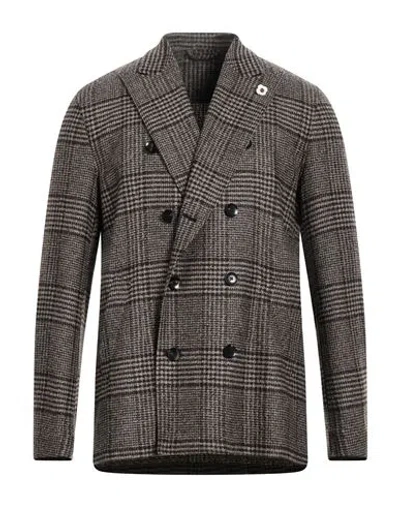 Lardini Man Blazer Dark Brown Size M Wool, Polyester, Cashmere