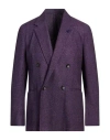 Lardini Man Blazer Dark Purple Size 40 Cashmere, Silk