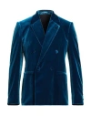 Lardini Man Blazer Deep Teal Size 40 Polyester, Elastane In Blue