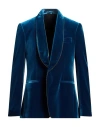 Lardini Man Blazer Deep Teal Size 44 Polyester, Elastane In Green