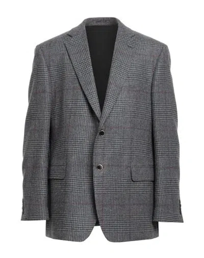 Lardini Man Blazer Deep Teal Size 50 Wool In Gray