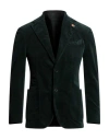 Lardini Man Blazer Emerald Green Size 40 Cotton, Elastane In Green