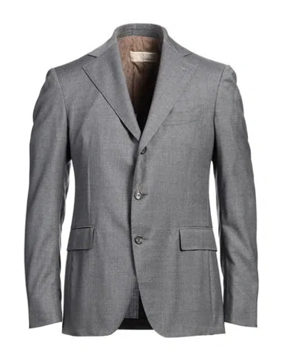 Lardini Man Blazer Grey Size 40 Wool In Gray