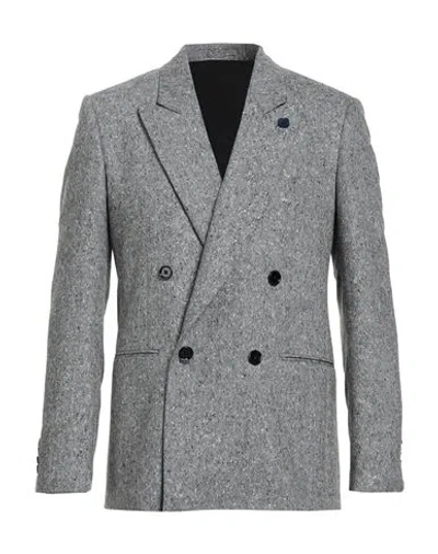 Lardini Man Blazer Grey Size 42 Virgin Wool In Gray