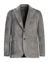 Lardini Man Blazer Grey Size 42 Viscose, Cotton, Elastane In Gray