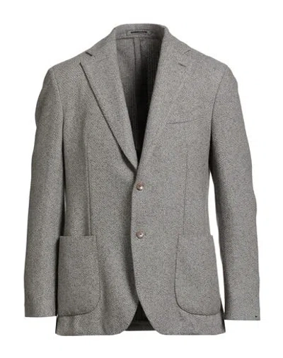 Lardini Man Blazer Grey Size 48 Wool, Polyester, Cotton In Gray