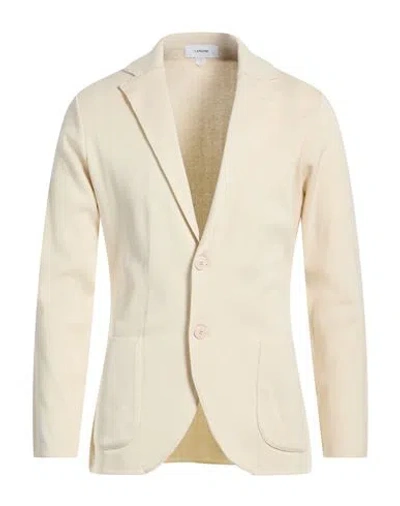Lardini Man Blazer Ivory Size L Cotton In White