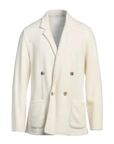 Lardini Man Blazer Ivory Size L Wool, Alpaca Wool, Nylon In White
