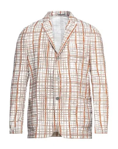 Lardini Man Blazer Khaki Size 38 Cotton In Beige