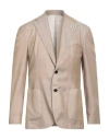 Lardini Man Blazer Khaki Size 40 Tencel, Wool In Beige