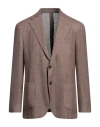 Lardini Man Blazer Light Brown Size 46 Wool, Silk, Linen In Beige