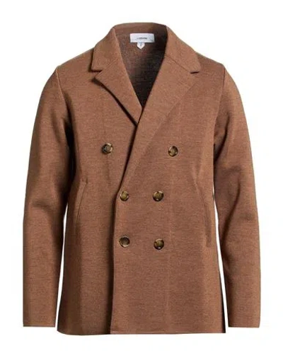 Lardini Man Blazer Light Brown Size M Virgin Wool In Neutral