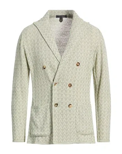 Lardini Man Blazer Light Green Size Xxl Linen, Silk