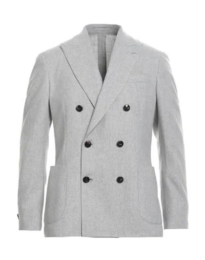 Lardini Man Blazer Light Grey Size 38 Wool, Cashmere