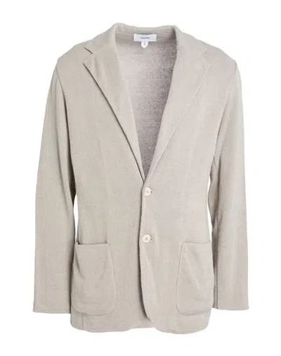 Lardini Man Blazer Light Grey Size L Linen, Cotton In Gray