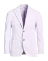 Lardini Man Blazer Lilac Size 46 Cotton, Elastane In Purple