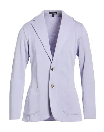 Lardini Man Blazer Lilac Size L Cotton In Purple