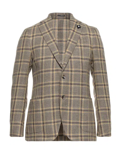 Lardini Suit Jackets In Yellow