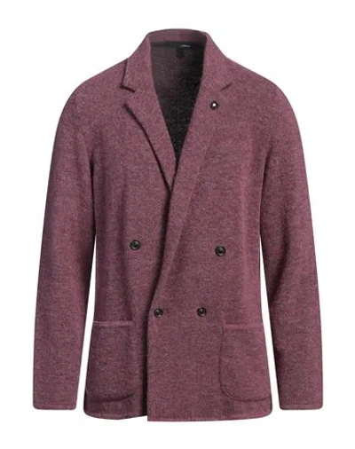 Lardini Man Blazer Mauve Size L Wool, Alpaca Wool, Nylon In Purple