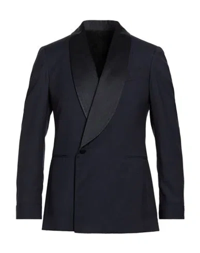 Lardini Man Blazer Midnight Blue Size 38 Wool