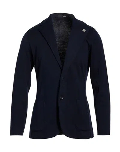 Lardini Man Blazer Midnight Blue Size 3xl Cotton