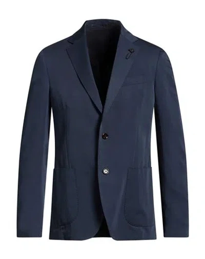 Lardini Man Blazer Midnight Blue Size 40 Viscose, Lyocell, Wool