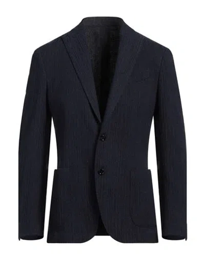 Lardini Man Blazer Midnight Blue Size 40 Wool, Cotton, Elastane