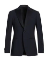 Lardini Man Blazer Midnight Blue Size 40 Wool, Elastane In Blue