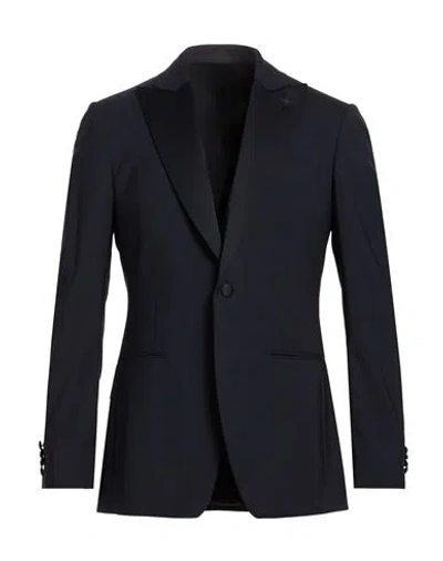 Lardini Man Blazer Midnight Blue Size 40 Wool, Elastane