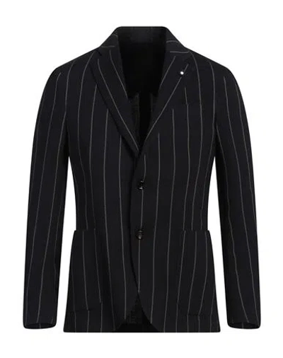 Lardini Man Blazer Midnight Blue Size 40 Wool, Polyester, Cotton, Elastane