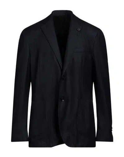 Lardini Man Blazer Midnight Blue Size 42 Cashmere, Wool, Silk
