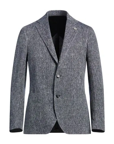 Lardini Man Blazer Midnight Blue Size 42 Linen, Cotton, Polyester, Nylon