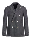 Lardini Man Blazer Midnight Blue Size 42 Wool In Blue