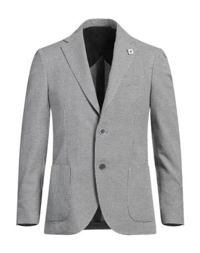 Lardini Man Blazer Midnight Blue Size 44 Cotton, Polyester, Linen