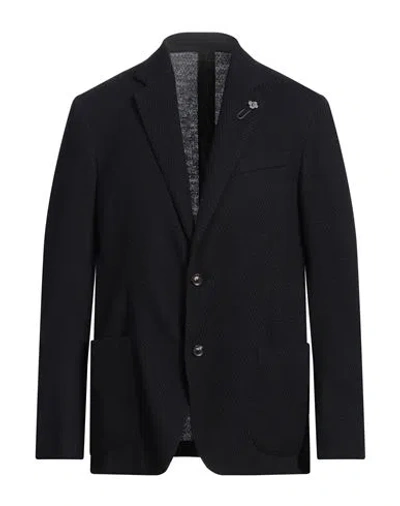 Lardini Man Blazer Midnight Blue Size 44 Wool